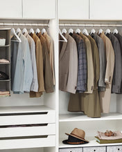 SONGMICS Wooden Hangers, Set of 20, Coat Hangers, Clothes Hangers, with Shoulder Notches, Anti-Slip Trousers Bar, 360 Swivel Hook, for Suits, Shirts, Coats, White and Silver CRW03W-20