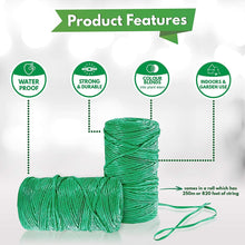 200M Strong Reusable GARDEN TWINE Horticultural Utility Polypropylene String Rope for Supporting Plants, Wrapping and Gardening, Tying Down Covers etc Weatherproof Multiple Use Line Tie (1 Pack)