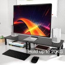 HUANUO Monitor Stand - 3 Height Adjustable Ergonomic Laptop Stand for Desk with Mesh Platform for Laptop, Computer, iMac, PC, Printer up to 20KG