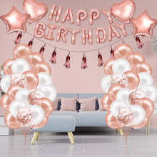 Birthday Decoration Balloons for Women Girls with Happy Birthday Banner and Rold Gold Balloons-Easy to Assemble