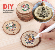 50 Pcs Natural Wood Slices 6-7cm Unfinished Predrilled Log Discs Wooden Circles with Natural Jute Twine for DIY Crafts Christmas Decorations Ornaments