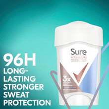 Sure Maximum Protection Clean Scent Deodorant Cream Stick women's anti-perspirant for 96-hour sweat and odour protection 45 ml