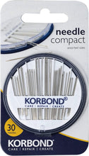 30 Piece NEEDLE COMPACT by Korbond  Needle Assortment for a multitude of hand sewing, Betweens Tapestry & Darning Needles,Whitebluegrey