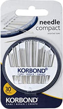 30 Piece NEEDLE COMPACT by Korbond – Needle Assortment for a multitude of hand sewing, mending and crafting; selection of Sharps, Betweens Tapestry & Darning Needles