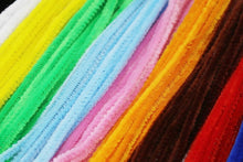 Bright Ideas 100 Assorted 150mm x 5mm, Multi Colour Pipe Cleaners, Chenille Stems, Arts & Craft, Black, White, Yellow, Green, Light Blue, Pink, Orange, Brown, Red, Dark Blue, 150mm