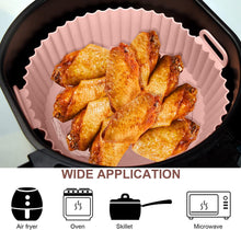 Air Fryer Silicone Pot, XIILSIE 2Pcs Air Fryer Silicone Liners Round Food Safe Non Stick Air Fryer Basket Accessories, Reusable Replacement of Flammable Parchment Liner Paper Fits 3QT - 5QT Air Fryer