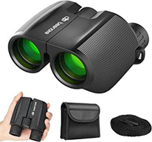 Compact Binoculars,10x25 Binoculars for Adults and Kids HD Waterproof Field Surfer with Night Vision and FMC Lens for Bird Watching,Travel,Hunting, Outdoor Sports,Concerts and Theater…