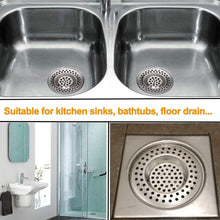 (Set of 2) Stainless Steel Kitchen Sink Strainer Plug, Standard Strainer Drain Protector for Bathroom/Kitchen, Hair Catcher for Bathtub/Shower 3 inches 7.5 cm by Tomario(Model-2)