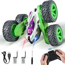 Kizmyee Remote Control Car Toy for Kids, 4WD RC Stunt Car toy, 2.4Ghz Rotating Double Sided Flips 360° RC Car Crawler Truck Vehicle Kids Toy for Boys Girls