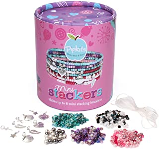 Pipkits Mini Stackers Charm Bracelet Making Kit Friendship Bracelets for Kids Makes 8 Stacking Bracelets.