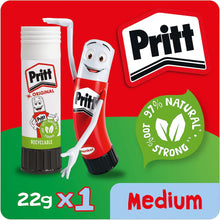 Pritt Glue Stick, Safe & Child-Friendly Craft Glue for Arts & Crafts Activities, Strong-Hold adhesive for School & Office Supplies, 1x22g, white