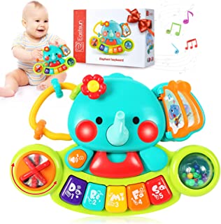 EastSun Baby Toys 6 Months Musical Elephant Piano Keyboard Toy for 6 9 12 Months Toddlers Gift for 1 Year Old Girls Boys