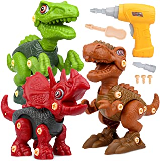 Vanplay Dinosaur Toys for Boys, Toys for 3 4 5 6 Year Old Boys, Kids Toys Boys Toys Take Apart Dinosaur Toys with Electric Drill, Construction Toys STEM Birthday Gifts for Boys Girls Kids Age 3 4 5 6