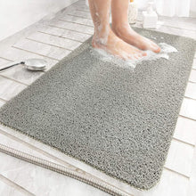 Shower Mat for Inside Shower, Loofah Bath Mat Non Slip Anti Mould Antibacterial Soft PVC Bath Mat for Bathroom Wet Shower Areas (40x60, Grey)