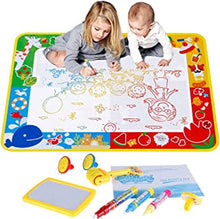 Anpro Water Drawing Mat 70*100cm - Water Doodle Mat with 3 Pens，3 Stamps , 1 Drawing Book - Drawing Painting Toy, Perfect Educational Toys for Children Over 3 Years