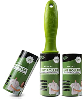 Pack of 3 Lint Rollers - 91 Sheets sticky Lint Roller for Clothes with Replacement Head, Lint Remover Ideal for All Fabrics, 27cm x 11.3cm x 4.9cm, Effective on Dust, Dirt, Fluff, Hair and Debris