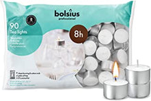 90 Bolsius Long Burn 8 Hour Tea Lights Professional Tealights Candles