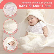 CUQOO Super Soft Newborn Baby Swaddle Suit in Cream  Warm Thermal Swaddle Blanket Baby Wrap  Cute Baby Swaddle Wrap 100% Cotton Inside  Baby Swaddle Wrap Newborn Essentials  Comfy Baby Clothes