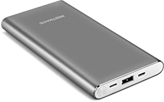 High Capacity 10000mAh Quick Charge QC 3.0 Portable Charger Fast Charging Slim Thin Ultra-Compact Power Bank Compatible For iPhone iPad Samsung Galaxy Cell phone & Google Android Smartphone Space Grey