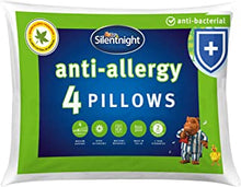 Silentnight Anti-Allergy Pillows 4 Pack – Soft Medium Support Anti Bacterial Pack of 4 Bed Hotel Pillows for Back, Stomach and Side Sleepers – Machine Washable and Hypoallergenic Bounce Back Pillows