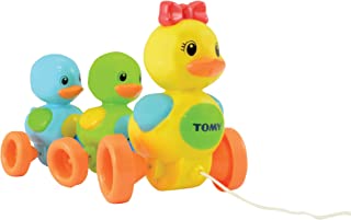 TOMY Toomies Quack Along Ducks Pull Along Toy | Educational Toddler Toy with Colours and Sounds | Learn to Walk Baby Toy Suitable From 12 Months, 1, 2+ Year Olds Boys & Girls, Multicoloured