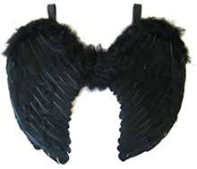 Allsorts® Black Feather Wings Halloween Fancy Dress Dark Angel Wings Gothic