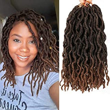 6 Packs Faux Locs Crochet Hair 12 Inch, Nu Locs Crochet Hair, Wavy Crochet Locs Short Locs Crochet Braids Crochet Dreadlocks ( 20 Roots/Pack) #T1B/30