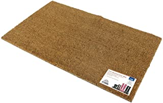 JVL Manor Plain Natural Coir Latex Backed Door Mat, Plastic/Vinyl, Random Color, 40 x 70 cm