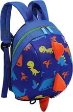 DD Toddler Boys Girls Kids Dinosaur Backpack, Cartoon Safety Anti-Lost Strap Rucksack with Reins