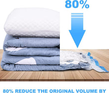 QH Premium Vacuum Storage Bags. 80% More Storage!Vacuum bags clothes Hand-Pump for Travel! Double-Zip Seal and Triple Seal Turbo-Valve for Max Space Saving 6PCS(60x40cm)