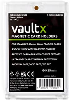 Vault X Magnetic Card Holders - 35pt for Trading Cards & Sports Cards (5 Pack)