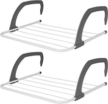 ASAB | Clothes Drying Rack | Over Radiator Airer | 3 Meters Hanging Space | Indoor/Outdoor Dryer | Foldable and Adjustable Hooks | Rustproof Coating - 2 Pack