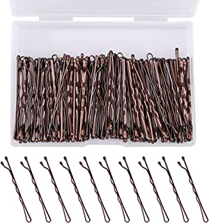 Bobby Pins, 155PCS Hair Pins Hair Grips Hair Styling Pins with Box for Women ,Girls,Wedding Bridal (Coffee 5cm/2inch)