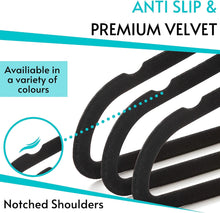 50 Non Slip Velvet Hangers  Heavy Duty Black Felt Coat Hangers 360 Degree Swivel Hooks Premium Space Saving Design