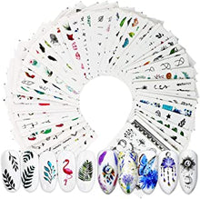 VINFUTUR 1000Pcs+ Water Transfer Nail Art Stickers DIY Nail Art Decals Stickers for Women Girls Gel Nails Art Design Flowers Butterflies Mixed Patterns Nail Decorations