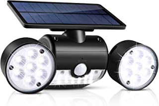 Solar Lights Outdoor, UNIFUN 30 LED Waterproof Solar Powered Wall Lights with Dual Head Spotlights 360-Degree Rotatable Solar Motion Security Night Lights for Outdoor Pation Yard Garden