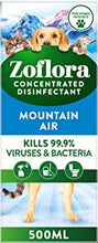 Zoflora Fresh Home, Mountain Air 500ml, Concentrated Disinfectant, All Purpose Cleaner, Eliminate Pet Odours, Kills 99.9% of Bacteria and Viruses
