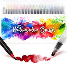 Brush Pens Set, ‎Amteker 24+1 Coloured Pens with Soft and Flexible Nylon Tip for Bullet Journal, Ink Drawing Pens, Calligraphy Brush Pens Beginners, Gifts for Teenage Girls, Easter Gifts for Kids