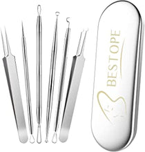 BESTOPE Blackhead Remover Comedone Pimple Removal Extractors Tweezers Spot Popper Removal Tool 6 PCS