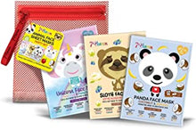 7th Heaven 'Party Animals' Children's Skincare Gift Set – Contains Fun Unicorn, Sloth and Panda Printed Sheet Face Masks to Soothe, Hydrate and Nourish Skin | Ideal for All Skin Types (Ages 8+)
