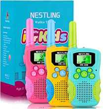 Nestling Kids Walkie Talkies 3 Pack, 8 Channels 2 Way Radio Walky Talky Toys with Backlit LCD Flashlight, 3KM Range Best Gifts Toys for Boys & Girls Indoor Outdoor Activity