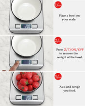 Digital Kitchen Scale, 5kg/11lb Professional Electronic Weighing Scales with LCD Display, Premium Stainless Steel Food Scales