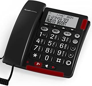 Amplicomms BigTel 48 - Big Button Phone for Elderly with Caller Display - Loud Phones for Hard of Hearing - Big Number Telephone