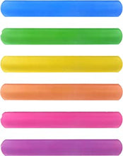 HENBRANDT 6x Neon Colour Snap Bracelets for Kids Party Bag Fillers Slap Bracelet Snap Band Boys and Girls Bracelets Wristbands