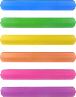 HENBRANDT 6x Neon Colour Snap Bracelets for Kids Party Bag Fillers Slap Bracelet Snap Band Boys and Girls Bracelets Wristbands