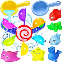 Jiosdo Baby Bath Toys, Whirling Waterfall Bath Toys With Suction Cups, Bathtub Water Toy and 6 Floating Animal Toy, Baby Shower Bath Toy Kids Bath Toys for 1 2 3 4+ Year Old Boy Girl Toddler Children