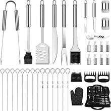 Grill Accessories BBQ Tools Set - 38Pcs Stainless Steel Barbecue Tool Kit with Case Grilling Accessory Utensils Sets Gift for Men Women Dad Outdoor Camping Backyard