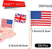 PuTwo Toothpicks Pack of 100 World Flags Cocktail Sticks for International and Ethnic Events, Cocktail Picks, Food Picks for Parties, World Cup and Olympic Games