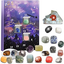 RAMXCION Advent Calendar 2022 Rocks, 24 Days Natural Crystal Agate Stone Minerals & Fossils Advent Calendar Crystals Christmas Calendar Enthusiasts Rock Collection Countdown Calendar Xmas Girls