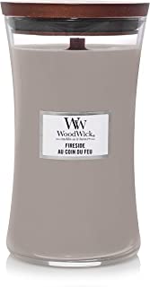 Woodwick Large Hourglass Scented Candle | Fireside | with Crackling Wick | Burn Time: Up to 130 Hours, Fireside